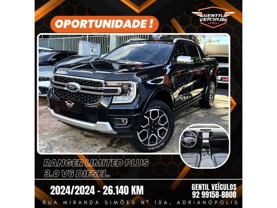 FORD RANGER 3.0 V6 TURBO DIESEL CD LIMITED 4X4 AUTOMÁTICO FORD RANGER 3.0 V6 TURBO DIESEL CD LIMITED 4X4 AUTOMÁTICO